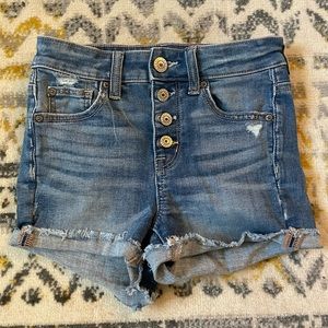 Jean shorts. High rise. American Eagle